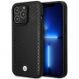 BMW BMHMP14L22RFGK Leather Diamond Pattern MagSafe case for Apple iPhone 14 Pro 6.1″, black