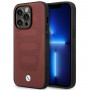 BMW BMHMP14L22RPSR Leather Seats Pattern MagSafe case for Apple iPhone 14 Pro 6.1″, burgundy