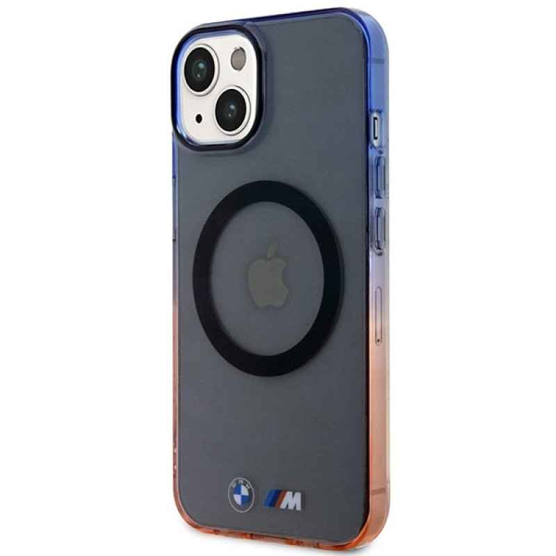 BMW BMHMP14MHTGE Gradient Bumper MagSafe hard case for Apple iPhone 14 Plus / 15 Plus, grey