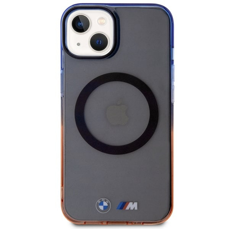 BMW BMHMP14MHTGE Gradient Bumper MagSafe hard case for Apple iPhone 14 Plus / 15 Plus, grey