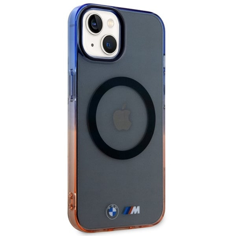 BMW BMHMP14MHTGE Gradient Bumper MagSafe hard case for Apple iPhone 14 Plus / 15 Plus, grey