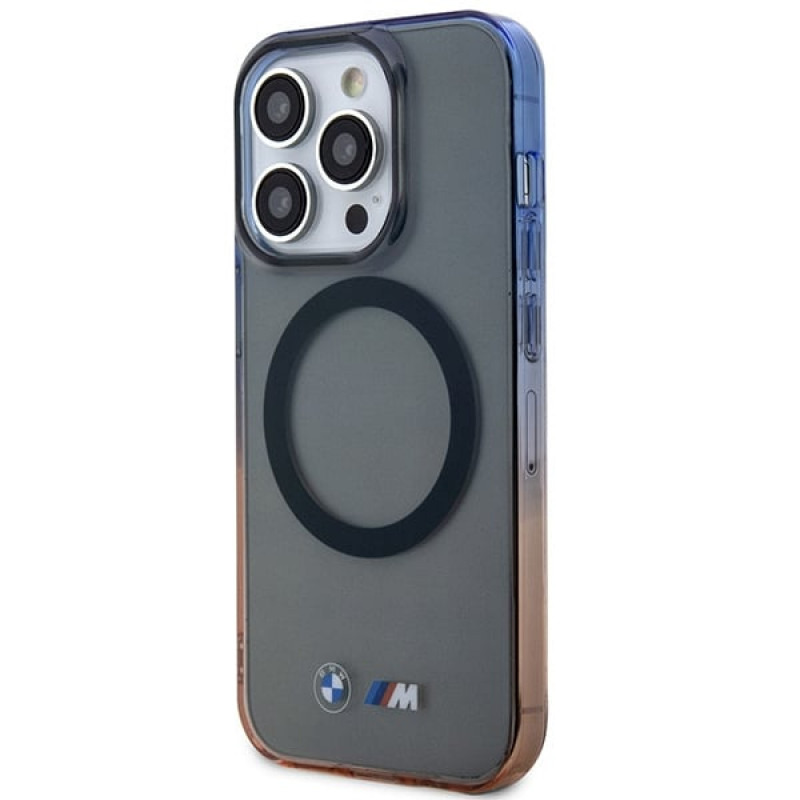 BMW BMHMP14LHTGE Gradient Bumper MagSafe hard case for Apple iPhone 14 Pro, grey