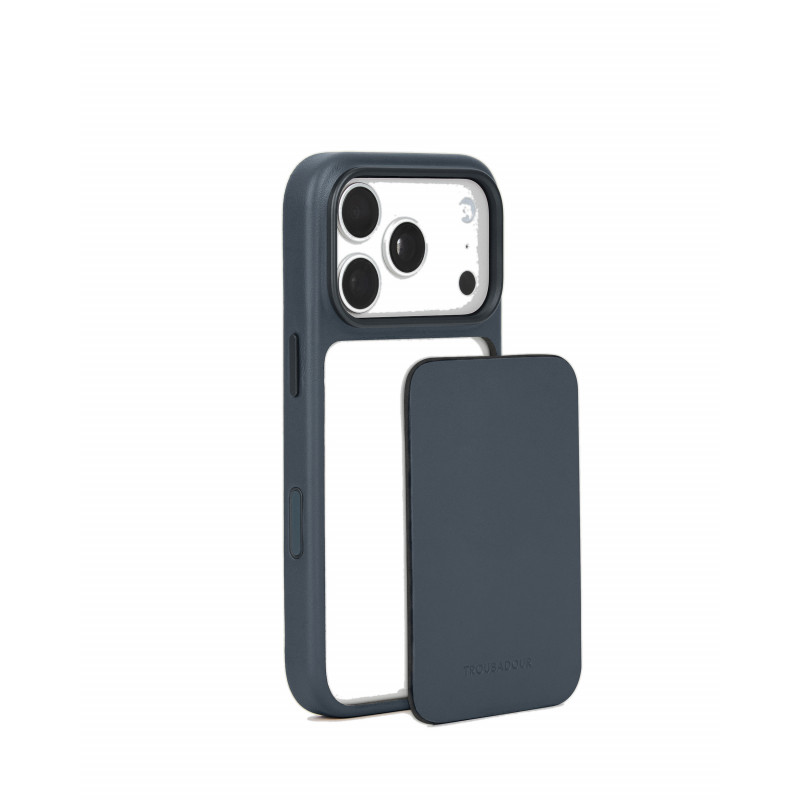 Mujjo Troubadour Modular Leather Case for Apple iPhone 18 Pro / 17 Pro, MagSafe, basalt