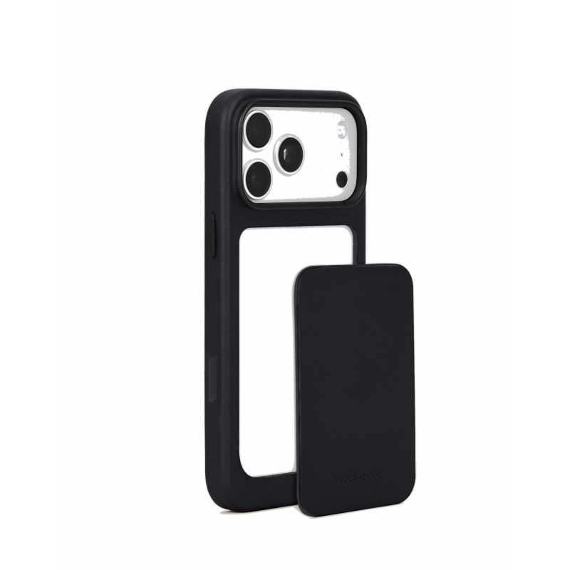 Mujjo Troubadour Modular Leather Case for Apple iPhone 18 Pro Max / 17 Pro Max, MagSafe, black