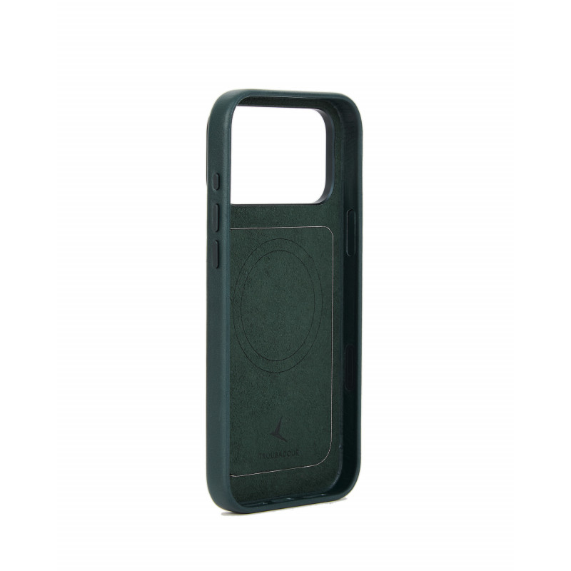 Mujjo Troubadour Modular Leather Case for Apple iPhone 18 Pro Max / 17 Pro Max, MagSafe, obsidian green