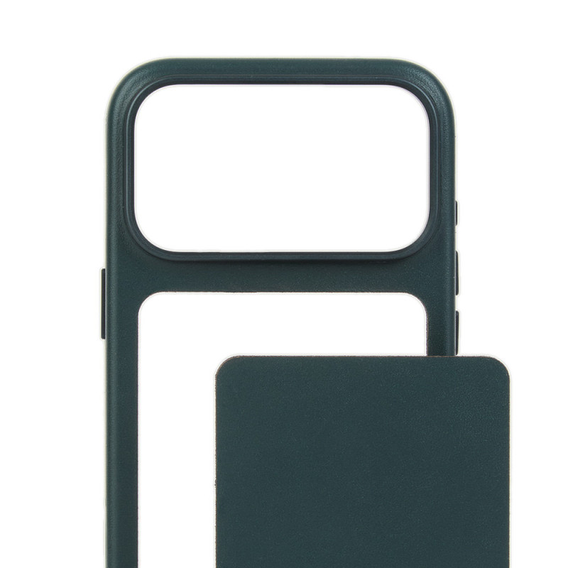 Mujjo Troubadour Modular Leather Case for Apple iPhone 18 Pro Max / 17 Pro Max, MagSafe, obsidian green
