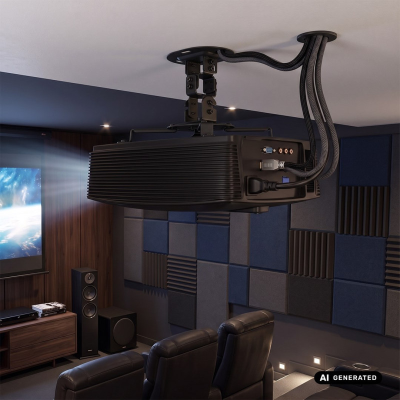 Maclean MC-200 B ceiling projector mount, 54–320 mm, up to 13.5 kg, black