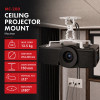 Maclean MC-200 W ceiling mount for projectors, steel, 54–320 mm, up to 13.5 kg, white