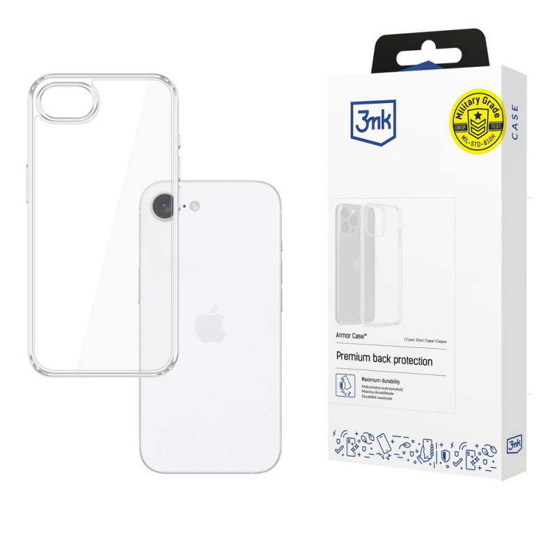 3MK Armor Case for Apple iPhone 17e / 16e, transparent
