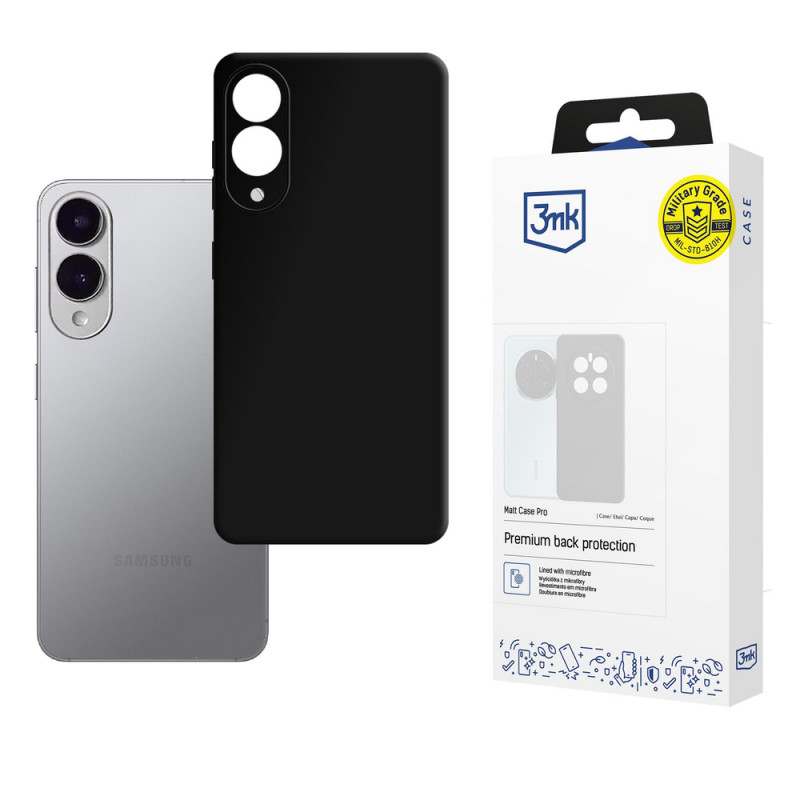 3MK Matt Case Pro phone case for Samsung Galaxy S25 Edge, black