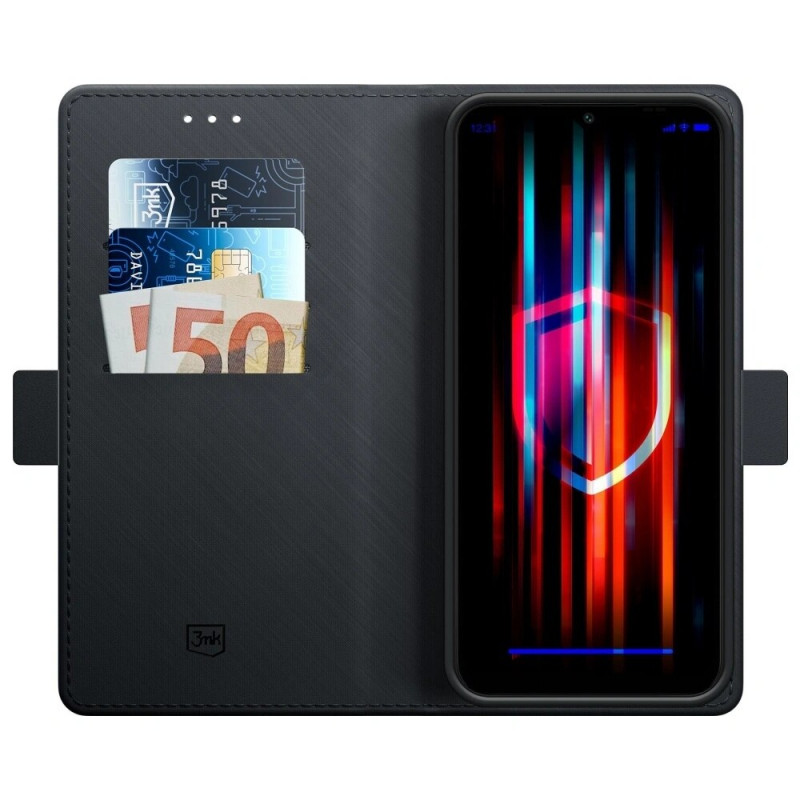 3MK Wallet Case flip phone case for Samsung Galaxy S25 Edge, black