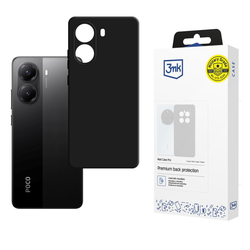 3MK Matt Case Pro phone case for Poco X7 Pro 5G, black