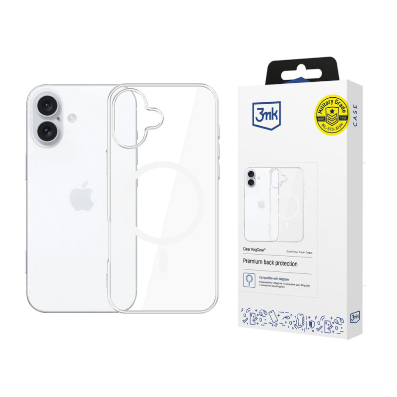 3MK Clear MagCase case for Apple iPhone 17, transparent