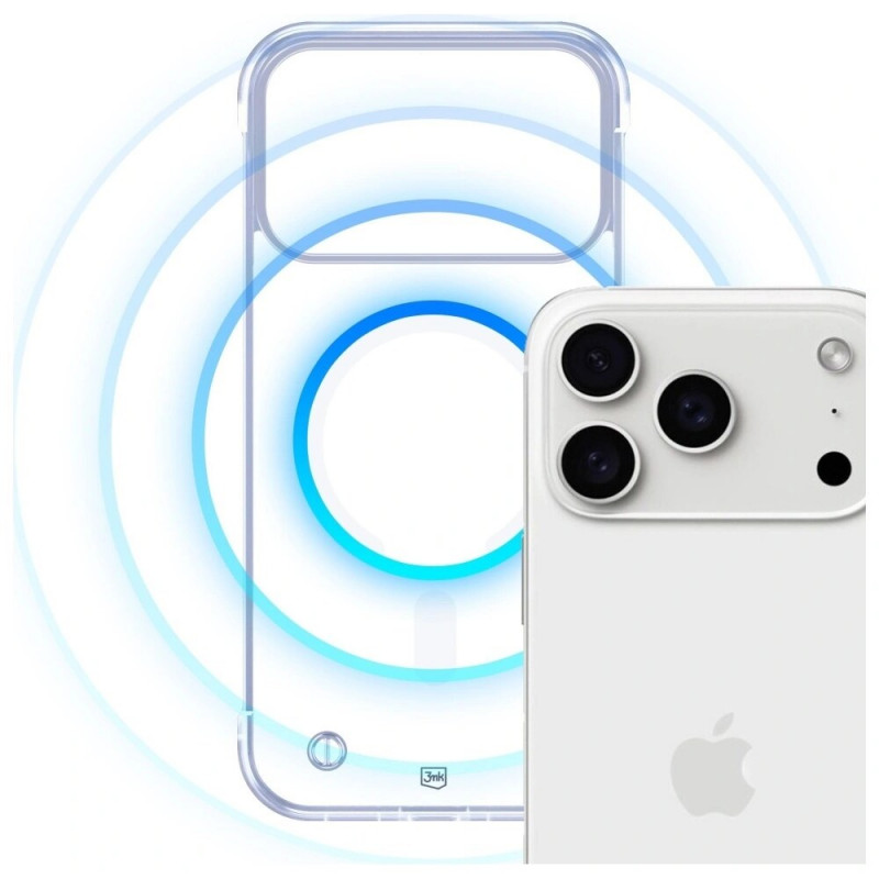 3mk Just20g MagCase case for Apple iPhone 17 Pro Max, transparent, polycarbonate