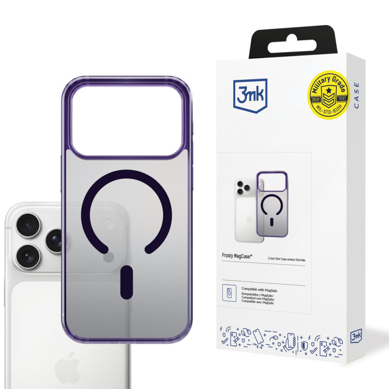 3mk Frosty MagCase case for Apple iPhone 17 Pro Max, purple