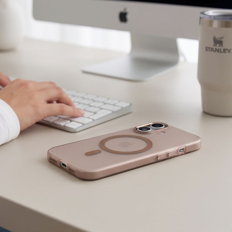 Tech-Protect MagZero MagSafe Case for Apple iPhone 17, Matte Desert Gold