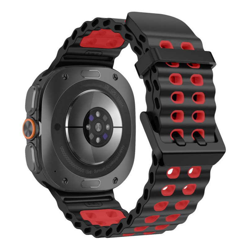 Tech-Protect Iconband Pro watch strap for Samsung Galaxy Watch Ultra 1 / 2 (2024-2026), 47 mm, black and red