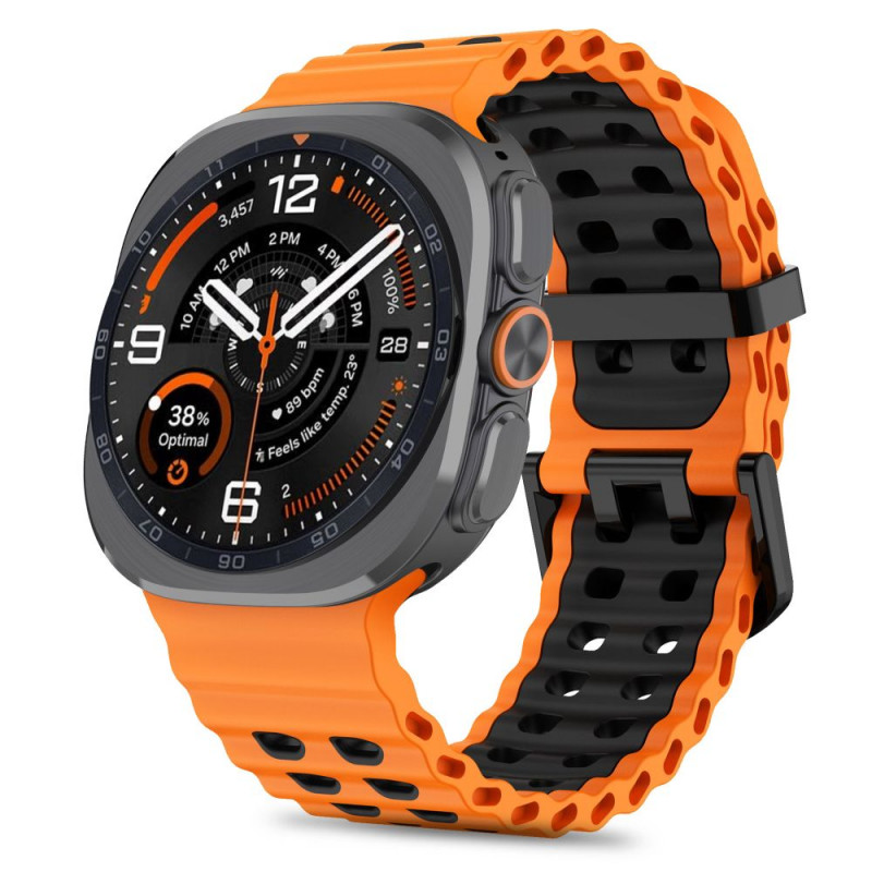 Tech-Protect Iconband Pro watch strap for Samsung Galaxy Watch Ultra 1 / 2 (2024-2026), 47 mm, orange and black