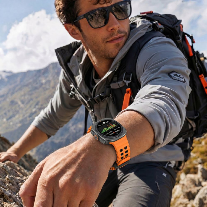 Tech-Protect Iconband Pro watch strap for Samsung Galaxy Watch Ultra 1 / 2 (2024-2026), 47 mm, orange and black