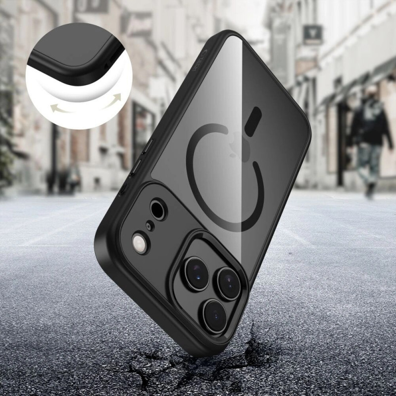 Tech-Protect MagMat MagSafe case for Apple iPhone 17 Pro Max, black/clear