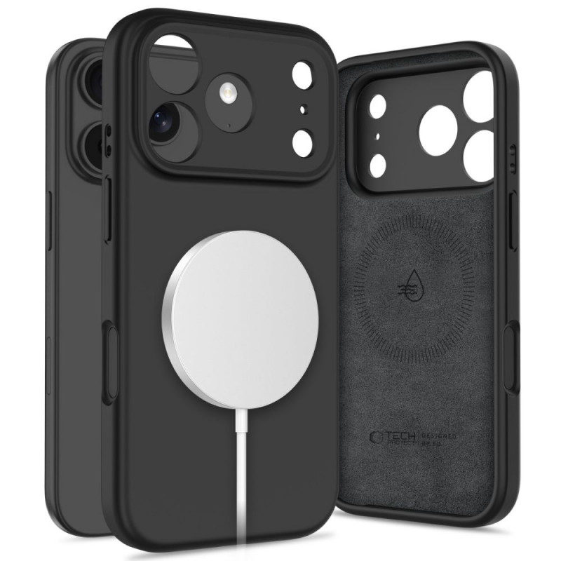 Tech-Protect Silicone MagSafe case for Apple iPhone 17 Pro Max, black