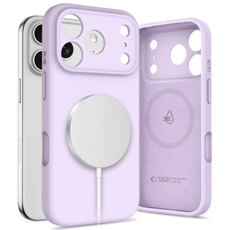 Tech-Protect Silicone MagSafe case for Apple iPhone 17 Pro, mauve, THP4521