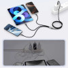 Tech-Protect UltraBoost DNA 3-in-1 cable USB-A to Lightning / USB-C / Micro-USB, 3 A, 120 cm, iron grey