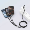 Tech-Protect UltraBoost DNA 3-in-1 cable USB-A to Lightning / USB-C / Micro-USB, 3 A, 120 cm, iron grey