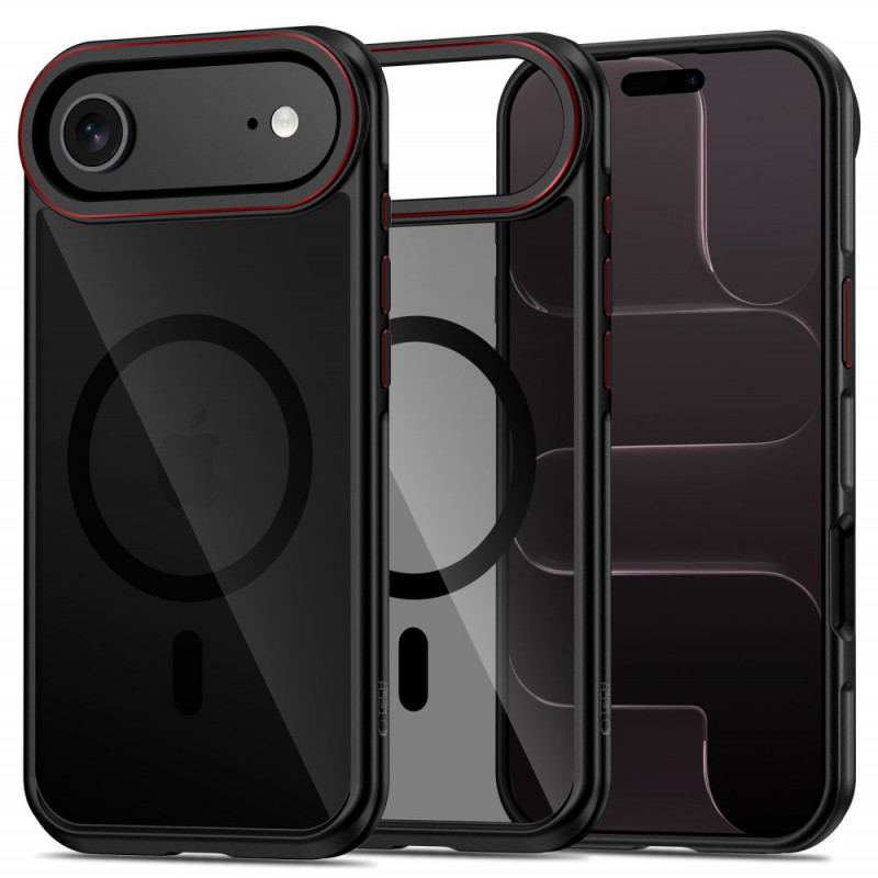 Tech-Protect MagHybrid MagSafe case for Apple iPhone Air, black/red