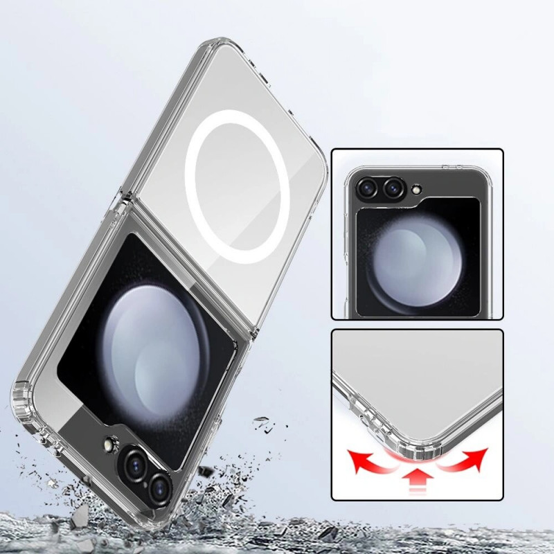 Tech-Protect Flexair Hybrid MagSafe case for Samsung Galaxy Z Flip 6 / 7 FE, transparent