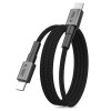 Tech-Protect Ultraboost DNA MagTwist USB-C cable PD 100W / 5A, 200 cm, iron grey