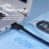 Tech-Protect Ultraboost DNA keychain USB-C / USB-C cable PD 60W / 3A, 17 cm, iron grey