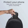 Tech-Protect SM65 universal phone pouch, 6.0-6.9 inch, eco-leather, black and red