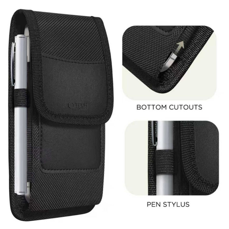 Tech-Protect SM85 universal phone holster pouch, 5.8-6.8 inch, nylon, black
