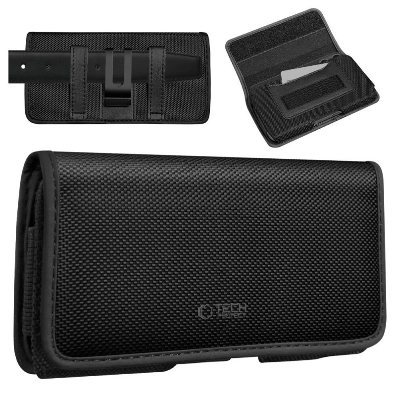 Tech-Protect SM90 universal phone holster pouch, 5.8-6.8 inch, nylon, black