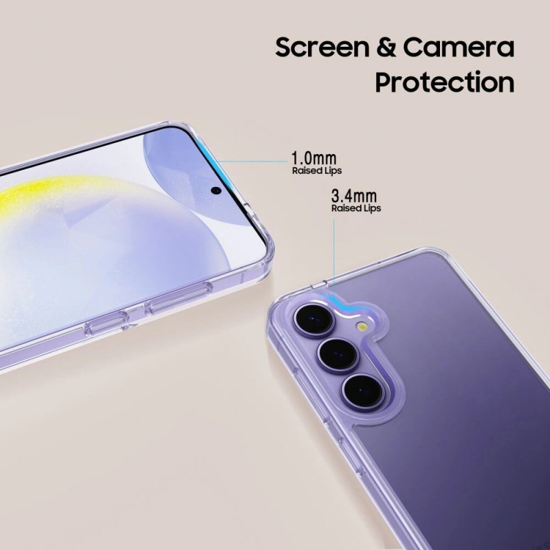 Tech-Protect Flexair Hybrid case for Samsung Galaxy S25 FE, clear