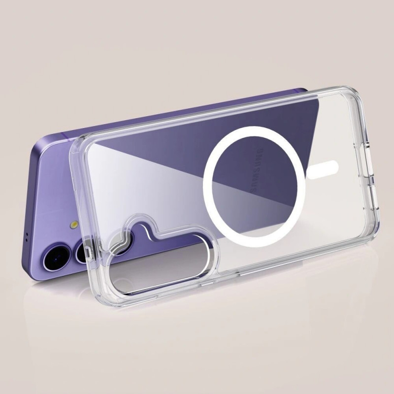 Tech-Protect Flexair Hybrid MagSafe case for Samsung Galaxy S25 FE, clear
