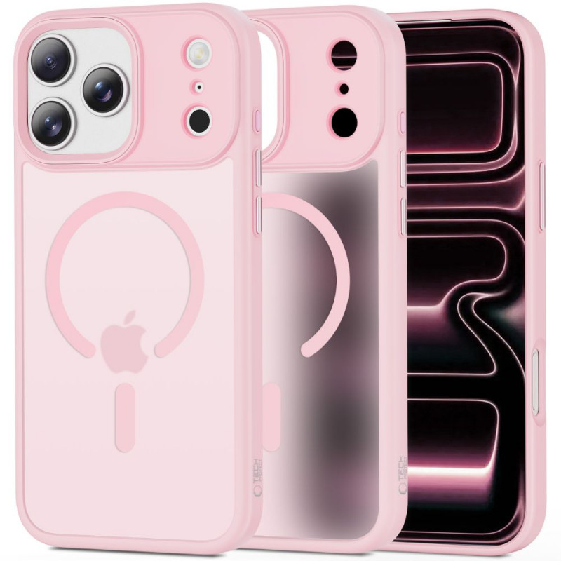 Tech-Protect MagMat MagSafe case for Apple iPhone 17 Pro Max, matte pink