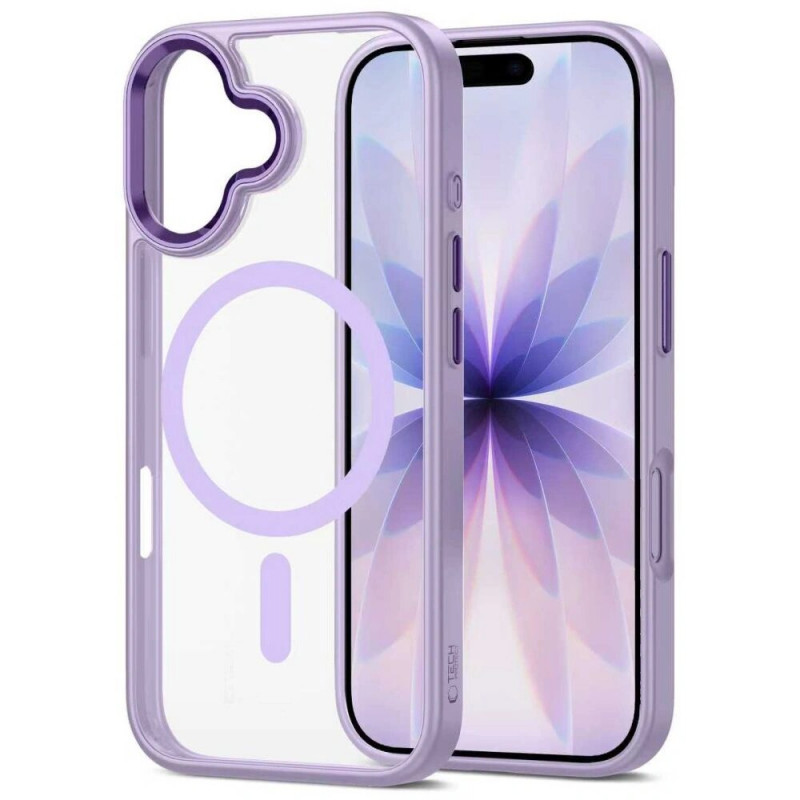 Tech-Protect MagMat MagSafe case for Apple iPhone 17, lavender/clear