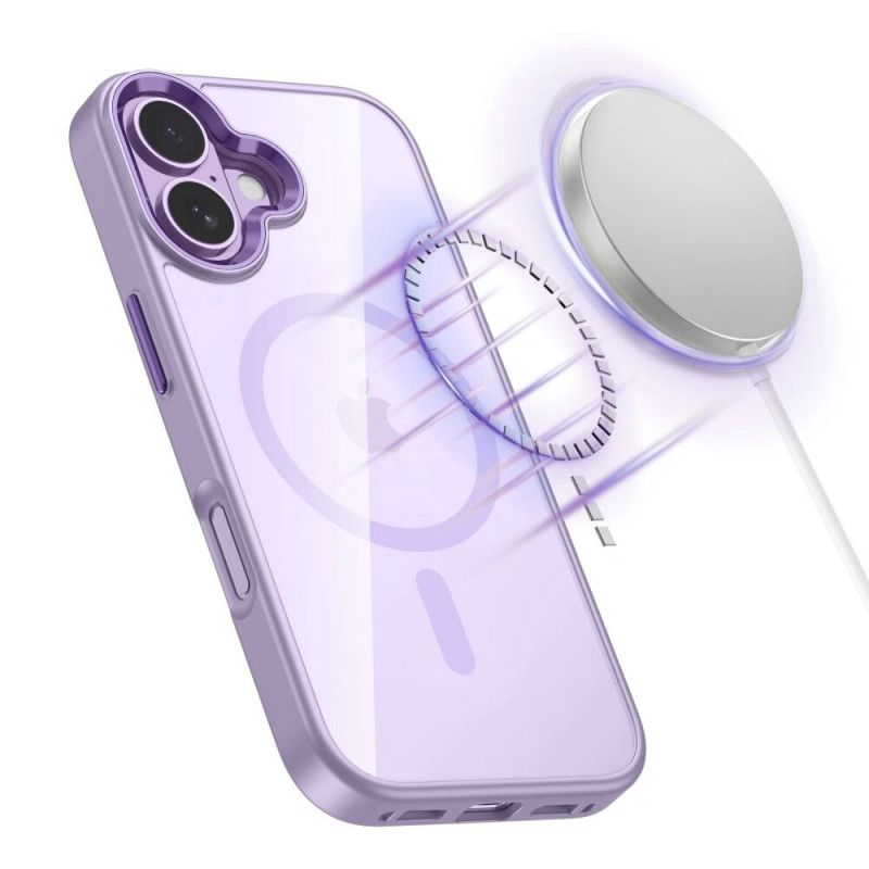 Tech-Protect MagMat MagSafe case for Apple iPhone 17, lavender/clear