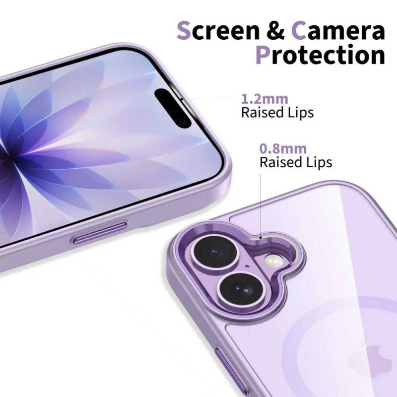 Tech-Protect MagMat MagSafe case for Apple iPhone 17, lavender/clear