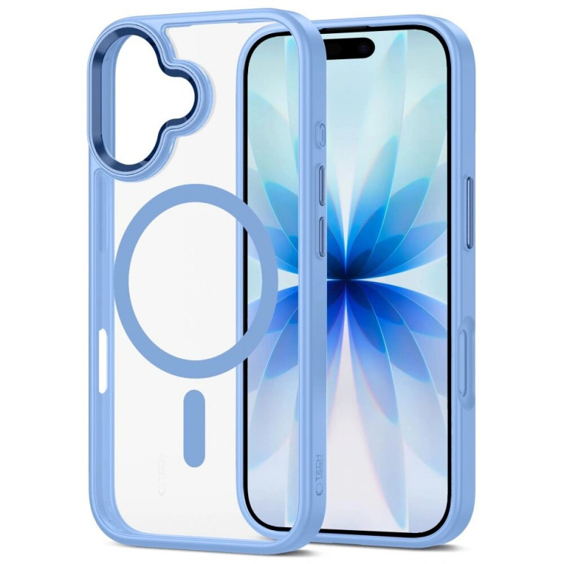 Tech-Protect MagMat MagSafe case for Apple iPhone 17, mist blue/clear