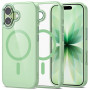 Tech-Protect MagMat MagSafe case for Apple iPhone 17, sage/clear