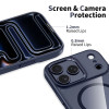 Tech-Protect MagMat MagSafe case for Apple iPhone 17 Pro, deep blue/clear