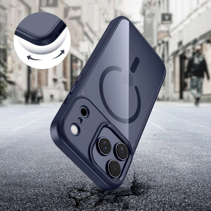 Tech-Protect MagMat MagSafe case for Apple iPhone 17 Pro, deep blue/clear
