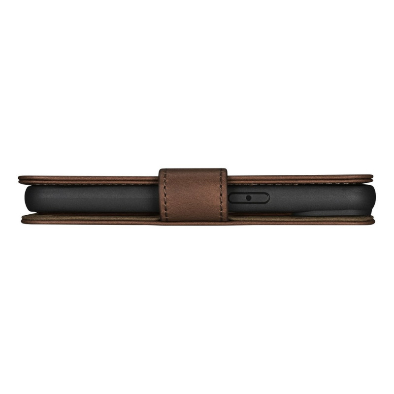 iCarer Oil Wax Wallet Case 2in1 leather flip case for iPhone 14 Plus, Anti-RFID, brown (WMI14220723-BN)