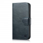 iCarer Oil Wax Wallet Case 2in1 leather flip case for iPhone 14 Plus, Anti-RFID, blue (WMI14220723-BU)