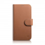 iCarer Wallet Case 2in1 leather flip case for iPhone 14 Plus, Anti-RFID, brown (WMI14220727-BN)
