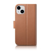 iCarer Wallet Case 2in1 leather flip case for iPhone 14 Plus, Anti-RFID, brown (WMI14220727-BN)
