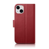iCarer Wallet Case 2in1 leather flip case for iPhone 14 Plus, Anti-RFID, red (WMI14220727-RD)